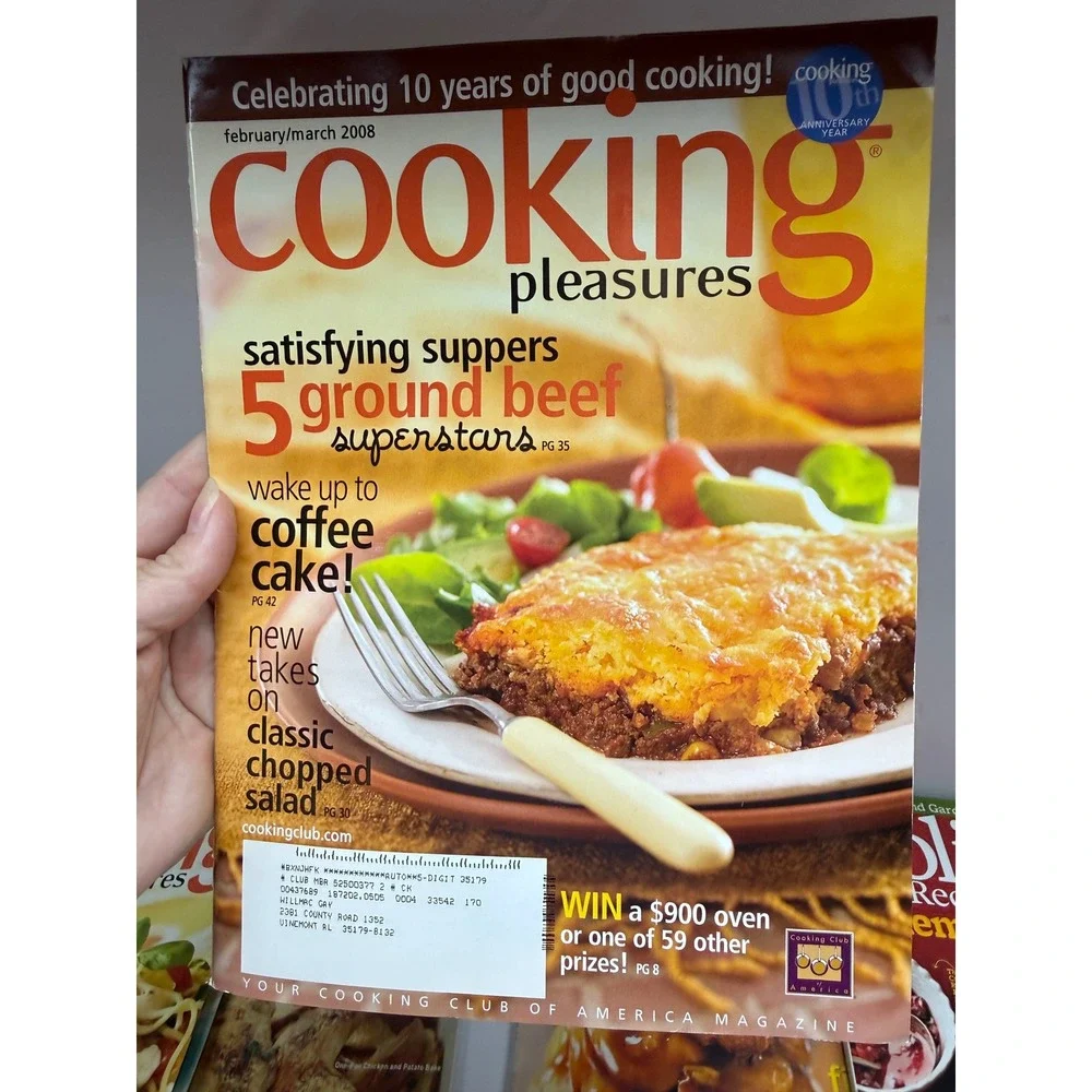 Vintage Cooking Magazine Lot 11 Cooking Pleasures Food & Wine Gourmet 2005-2008